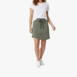 Sundry Asymmetrical Black Drawstring Skirt- XL